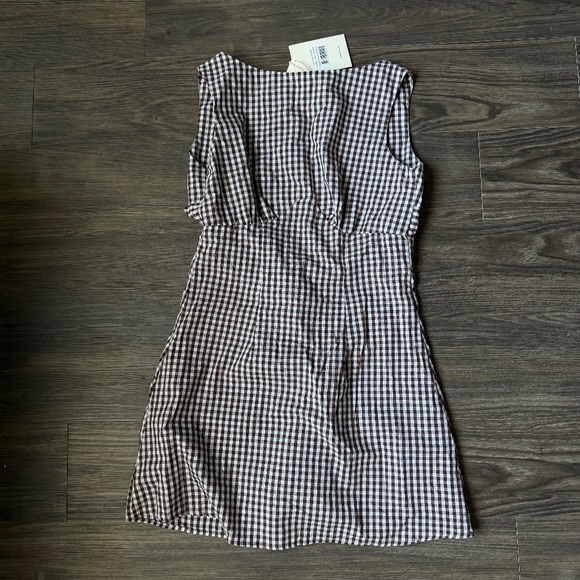 Peppermayo Black and White Checkered Mini Dress - Picture 4 of 5